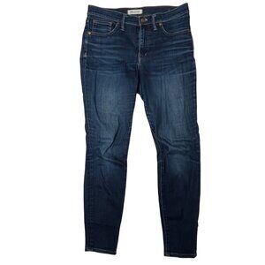 Madewell Womens Skinny Jeans waist 31 Dark Wash Stretch Denim High Rise